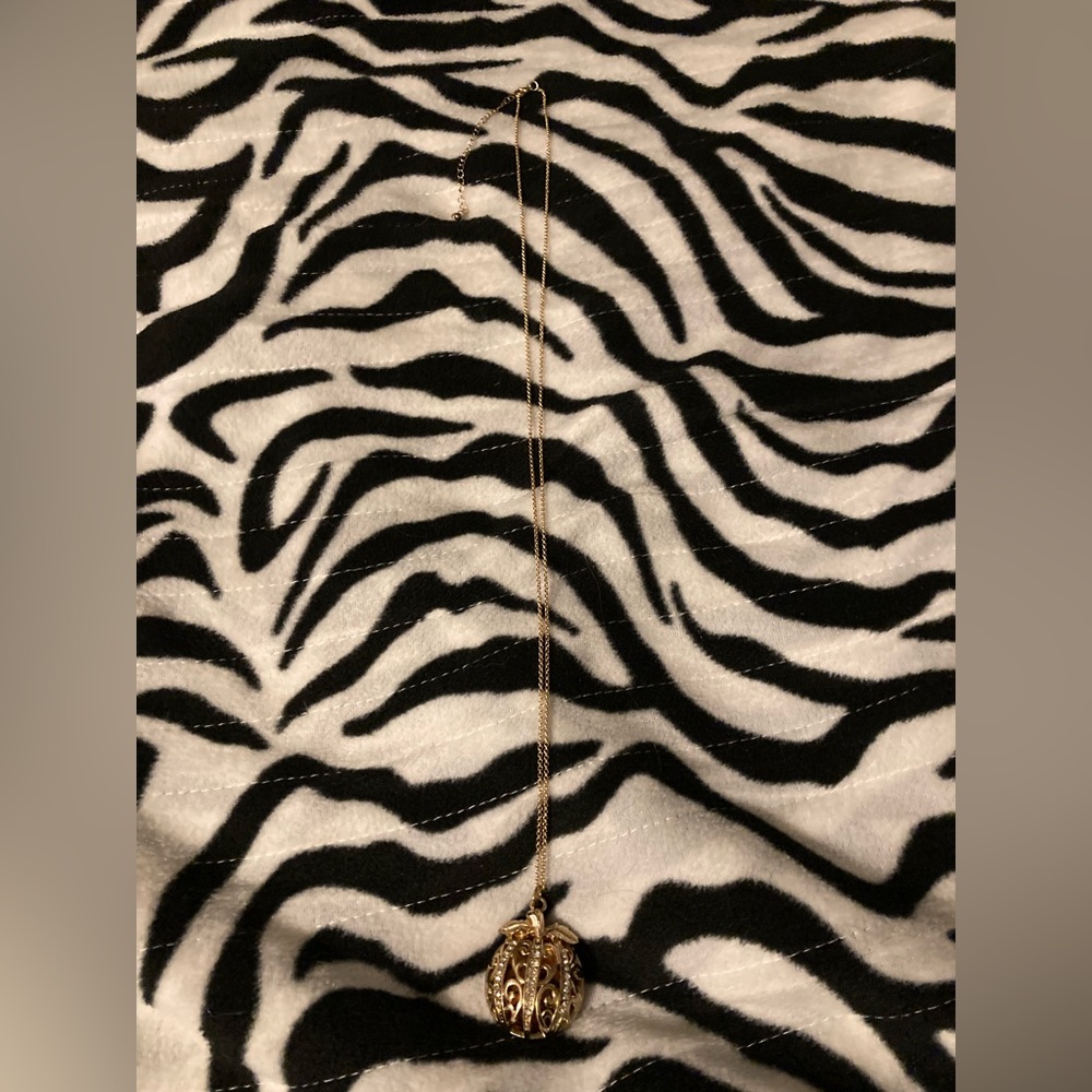 gold plated pumpkin necklace